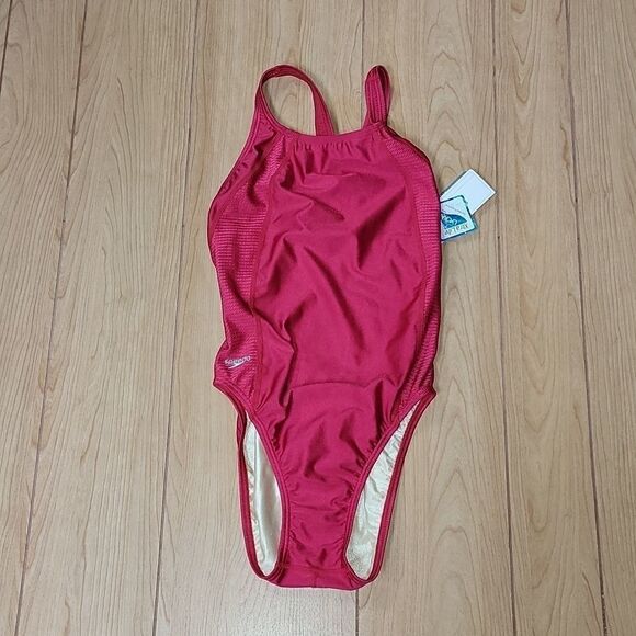 SPEEDO RASPBERRY RACERBACK SWIMSUIT  - Picture 6 of 10